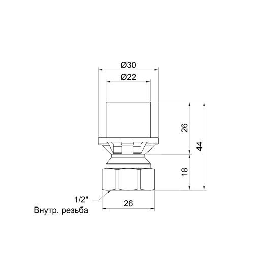 Перехідник прес Icma 20х1/2" ВР №401 (81401ADBQ06)