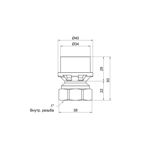 Перехідник прес Icma 32х1" ВР №401 (81401AFGQ06)