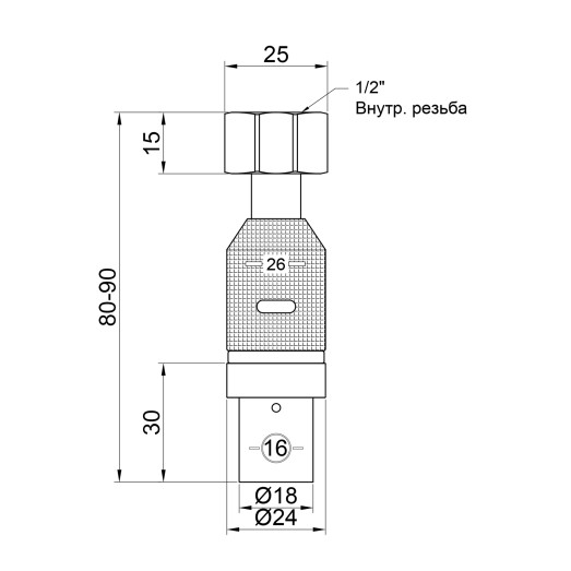 Перехідник прес SharkBite 16х1/2" з накидною гайкою (SNP011612FBSW)