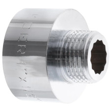 Переходник (коннектор) 1/2″х1″ (хром) Koer KF.A0610.CHR (KF0135)