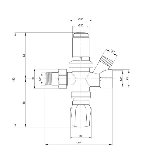 Подживляющий клапан Icma 1/2" №249 (91249AD05) Подживляющий клапан Icma 1/2" №249 (91249AD05)