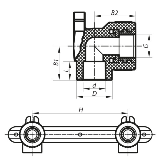 Планка монтажна 20x1/2" F KOER K0127.PRO (KP0153)