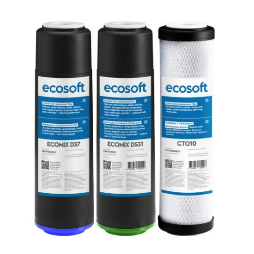 Покращений комплект картриджів Ecosoft для потрійних фільтрів (CRV3ECO)