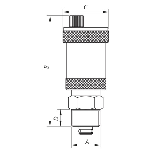 Воздухоотводчик автоматический прямой с обратным клапаном KOER KR.1254 - 1/2”