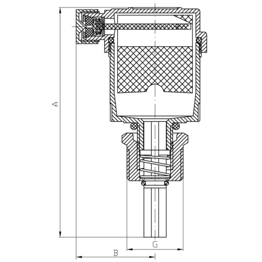 Повітровідвідник (KOER) автоматичний прямий 1/2" зі зворотним клапаном (KR3127)