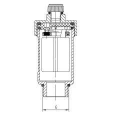 Повітровідвідник KOER автоматичний прямий міні 1/2" (KR3117)