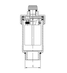 Воздухоотводчик KOER автоматический прямой мини 1/2" (KR3117)