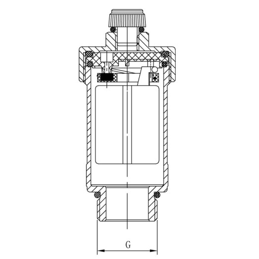 Повітровідвідник KOER автоматичний прямий міні 1/2" (KR3117)