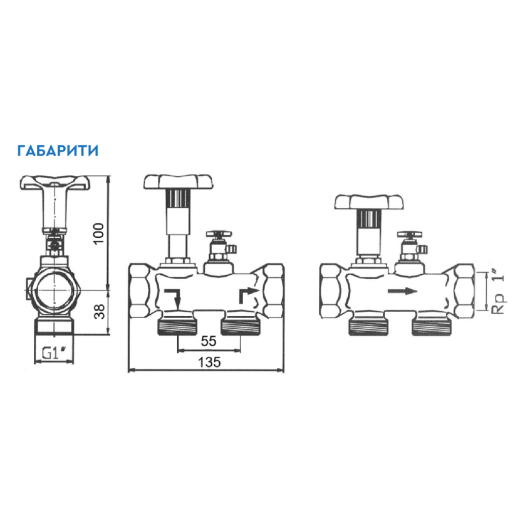 Приєднувальний модель BWT MULTIBLOCK INLINE 1" (887527)