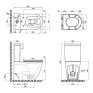 Чаша унітазу підлогового Qtap Robin Rimless без сидіння (QT13222141ARW1)