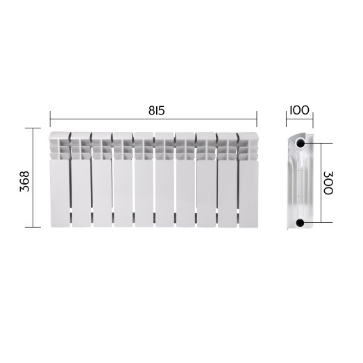 Радиатор биметаллический Thermo Alliance Bi-Ferrum 300/100 1,15 кг (F300100B)
