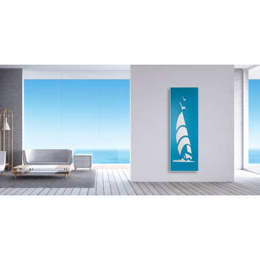 Радіатор дизайнерський Teffon Argo 1790х495 Небесний голубий (8мм)