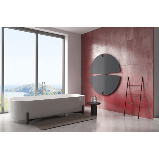 Радіатор дизайнерський Teffon Universe 1000х1000 Металік сірий (8мм)