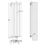 Радіатор трубчастий ARTTIDESIGN Livorno II 6/1400/408/50 вертикальний білий (LV II.6.140.40.5.W)