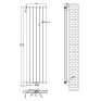 Радіатор трубчастий ARTTIDESIGN Livorno II 6/1600/408/50 вертикальний чорний (LV II.6.160.40.5.B)
