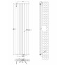 Радіатор трубчастий ARTTIDESIGN Livorno II 6/1800/408 вертикальний сірий (LV II.6.180.40.G)