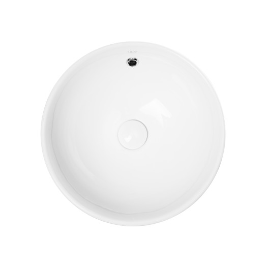 Раковина-чаша Qtap Robin 410х410х180 White с донным клапаном QT1311A004W