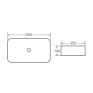 Раковина-чаша Qtap Tern 605x350x140 White с донным клапаном QT17112270W