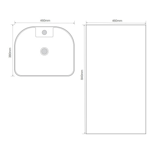 Раковина моноблок MIXXUS PREMIUM DIVERSE-1101 MARBLE 460х380х840mm (MP6575)