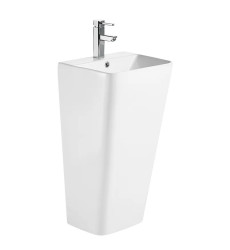 Раковина моноблок Mixxus STYLE-1101 с отверстием под смеситель и переливом 440х380х830мм (MI6696)