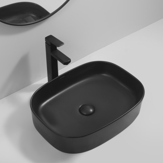 Раковина накладная Mixxus Premium BEVEL-0103 BLACK 510х370х120mm (MP6520)