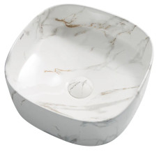 Раковина накладная Mixxus Premium DIVERSE-0104 MARBLE 370х370х135mm (MP6537)