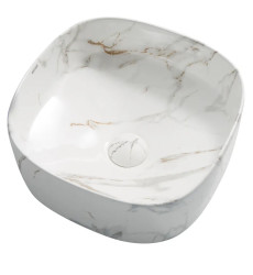 Раковина накладная Mixxus Premium DIVERSE-0104 MARBLE 370х370х135mm (MP6537)