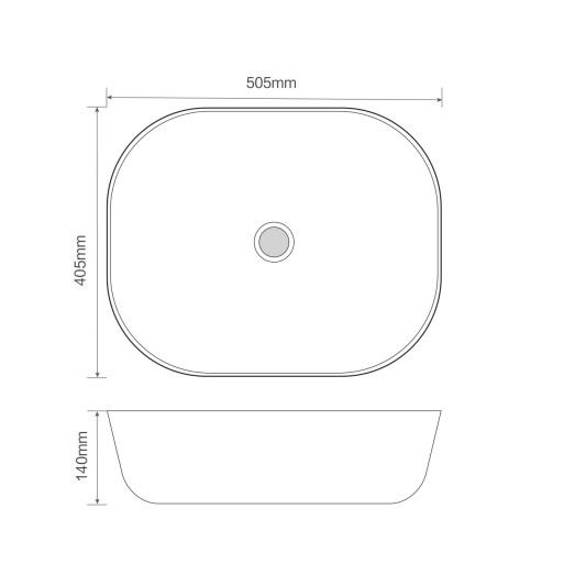 Раковина накладная MIXXUS PREMIUM DIVERSE-0107 505х405х140mm (MP6550)
