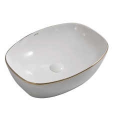 Раковина накладная Mixxus Premium DIVERSE-0109 EDGE GOLD 500х380х140mm (MP6548)