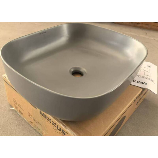 Раковина накладная Mixxus Premium DIVERSE-0115 GRAY 490x395x135mm (MP6650)