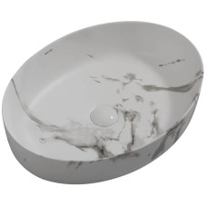 Раковина накладная MIXXUS PREMIUM ELLIPSE-0104 MARBLE 550х415х140mm (MP6554)