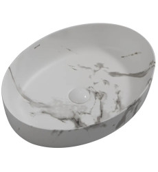 Раковина накладная MIXXUS PREMIUM ELLIPSE-0104 MARBLE 550х415х140mm (MP6554)