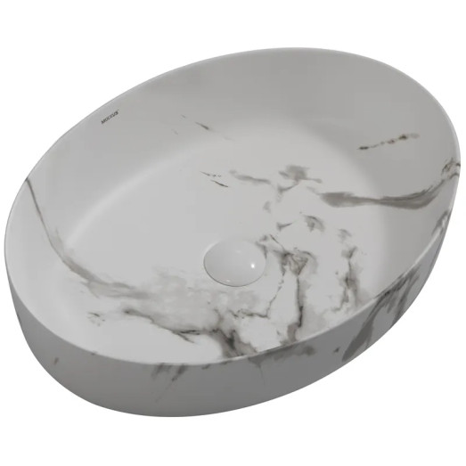 Раковина накладная MIXXUS PREMIUM ELLIPSE-0104 MARBLE 550х415х140mm (MP6554)