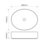 Раковина накладная MIXXUS PREMIUM ELLIPSE-0104 MARBLE 550х415х140mm (MP6554)