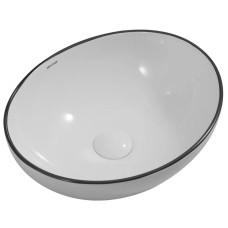 Раковина накладная MIXXUS PREMIUM ELLIPSE-0108 EDGE BLACK 400х330х145mm (MP6527)