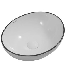 Раковина накладная MIXXUS PREMIUM ELLIPSE-0108 EDGE BLACK 400х330х145mm (MP6527)