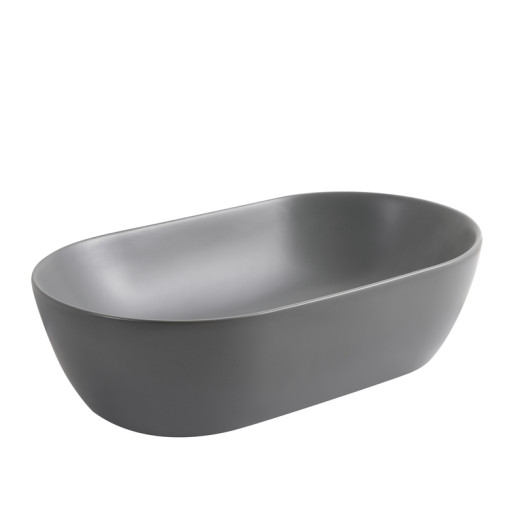 Раковина накладная Mixxus Premium ELLIPSE-0109 GRAY 500x300x140mm (MP6653)