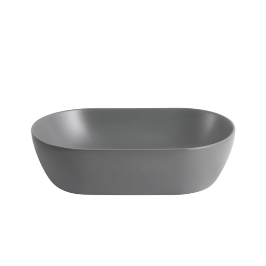 Раковина накладная Mixxus Premium ELLIPSE-0109 GRAY 500x300x140mm (MP6653)