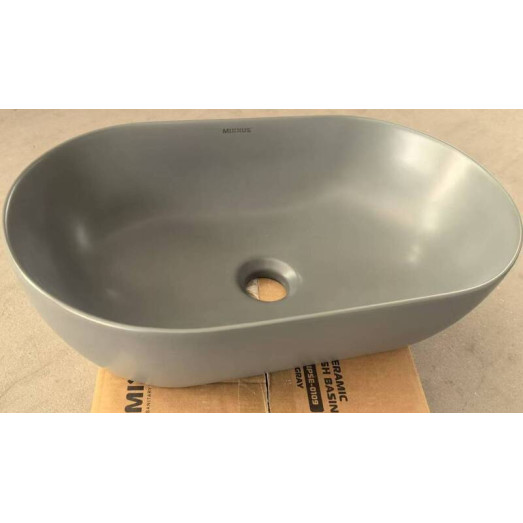 Раковина накладная Mixxus Premium ELLIPSE-0109 GRAY 500x300x140mm (MP6653)