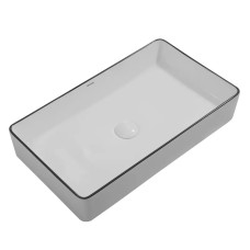 Раковина накладная Mixxus Premium QUADRO-0107 EDGE BLACK 600х340х110mm (MP6521)