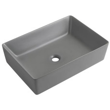 Раковина накладная Mixxus Premium QUADRO-0108 GRAY 550x390x145mm (MP6652)
