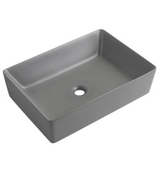 Раковина накладная Mixxus Premium QUADRO-0108 GRAY 550x390x145mm (MP6652)