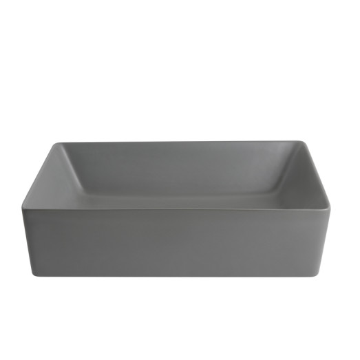 Раковина накладная Mixxus Premium QUADRO-0108 GRAY 550x390x145mm (MP6652)