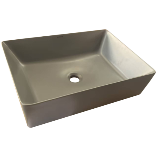 Раковина накладная Mixxus Premium QUADRO-0108 GRAY 550x390x145mm (MP6652)