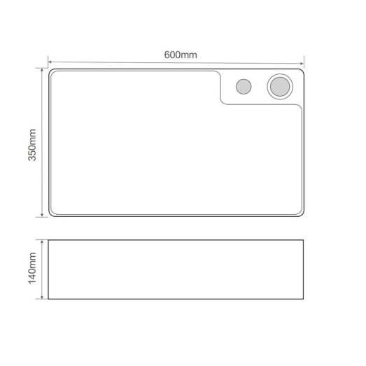 Раковина накладная Mixxus Premium STYLE-0202 600х350х140mm (MP6512)