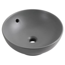 Раковина накладная Mixxus Premium TOPPER-0201 GRAY 410x410x165mm с переливом (MP6649)