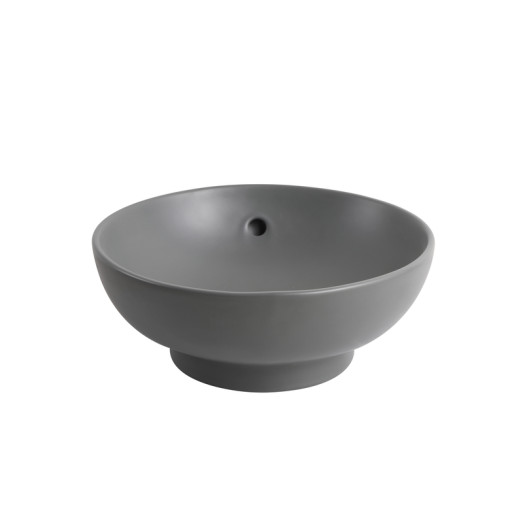 Раковина накладная Mixxus Premium TOPPER-0201 GRAY 410x410x165mm с переливом (MP6649)