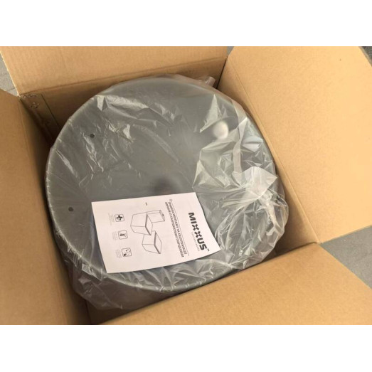 Раковина накладная Mixxus Premium TOPPER-0201 GRAY 410x410x165mm с переливом (MP6649)