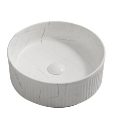 Раковина накладная Mixxus Premium WAVE-0102 MARBLE 370х370х130mm (MP6528)
