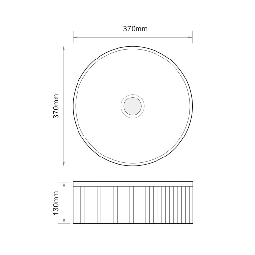 Раковина накладная Mixxus Premium WAVE-0102 MARBLE 370х370х130mm (MP6528)